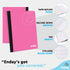 Enday Composition Notebooks College Ruled Paper, Hard Cover Composition Notebook, Premium Lined Composition Books, 100 Sheets Ruled Notebook, Pink...