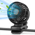 Portable Mini Clip on Fan, 3 Speed Rechargeable Small USB Desk Fan with Strong Airflow, Battery Operated Personal Fan, 360° Rotate Adjustable Tabl...