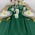EHLDekol 10ft Chiffon Table Runners 27x120 inches Romantic Sheer Wedding Table Runner Top Table Bridal Party Decoration (Emerald Green?10ft)...