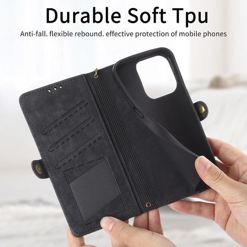 Asuwish Phone Case for iPhone 14 Plus 6.7 inch Wallet Cover with Tempered Glass Screen Protector and Flip Zipper Card Holder Cell i-Phone 14+ iPho...