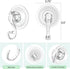VIS'V Wreath Hanger, Large Suction Cup Wreath Hooks with Wipes, Heavy Duty, 22 LB Capacity, Removable and Reusable, Clear, 4 Pcs...