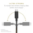 Native Union Type-C Desk Cable – USB-C to USB-C 8ft Ultra-Strong Non-Slip Charging Cable with Anchor Weight Compatible with iPhone 15, MacBook Pro...