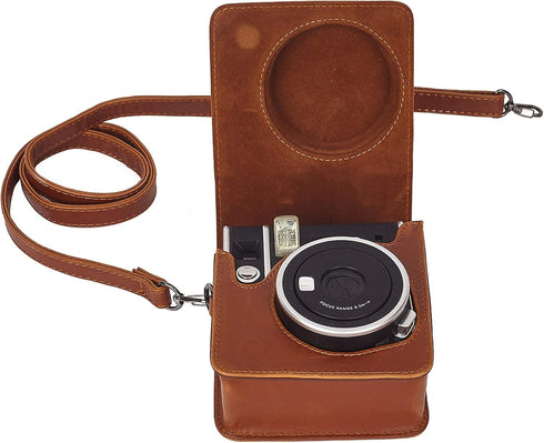 Phetium Instant Camera Case Compatible with Instax Mini 40,PU Leather Bag with Pocket and Adjustable Shoulder Strap (Brown)...