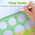 4Pcs Circle Template for Drawing Drafting Plastic Circle/Oval/Triangle Shape Stencil for Painting Transparent Geometric Measuring Rulers for Schoo...