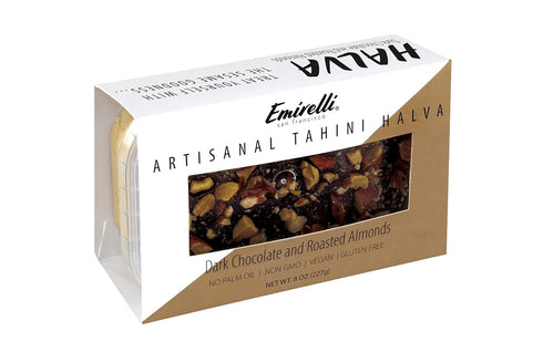 Emirelli Artisanal Halva Dessert – Authentic Middle Eastern Candy Turkish Sweets – Vegan Candy 55%-Tahini Halwa - Halvah Traditional International...
