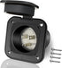 15 Amp Inlet, Shore Power Flanged Receptacle, 15A 125V Recessed Male Outlet, NEMA 5-15 AC Port Plug with Waterproof Covers, Exterior Electrical Co...