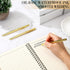 12 Pack Gold Pens Bulk Gold Metallic Pens Slim Ballpoint Pens Retractable Christmas Ballpoint Pen with Black Ink Metal Pens Mini Conical Pens for ...