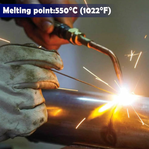Flux Core Aluminum Welding Rods, 50 Pack Low Temperature Aluminum Welding Cored Wire, Solution Welding Flux-Cored Rods Welding Sticks for Electric...