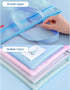 Pendancy Mesh Zipper Pouch 11x13.7 in, Large Double Pocket Waterproof File Bag with Handle, A4 Size Foldable Document Storage for Puzzle Project/C...