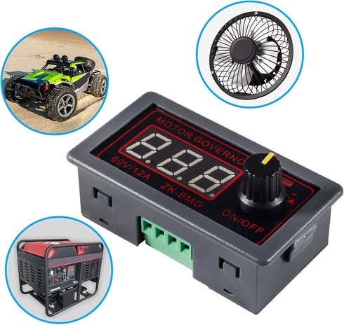 PWM Motor Speed Controller 9-60V 500W Adjustable Speed Regulator DC 12V 24V 60V 500W with Stepless Variable Rotary Switch PWM Signal Generator Dri...