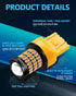 Yorkim 7440 Led Bulb Amber 7443 Led, Ultra Bright T20 Led 7440a Bulb W21W Led for Backup Reverse Light, Break Tail Light, Turn Signal Pack of 2...