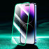 2 Pack Luminous Airbag Tempered Glass Screen Protector for iPhone 14 Pro Max(6.7") with Easy Installation Frame, HD Clear Film with Glowing Raised...