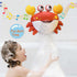 Crab Bath Toys for Toddlers 1-3 2-4 Bathtub Bubble Maker with Music Automatic Kids Bathtub Bubble Machine Baby Bath Toys for Infants 6-12 12-18 Mo...