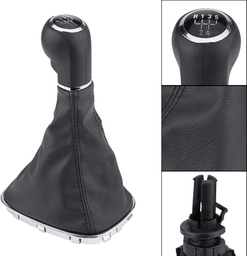 Qiilu Car Gear Shift Knob Boot Gearstick Gaiter Kit,Lever Stick Gaitor Boot Cover Manual/Auto for Corsa D 009140093 19276456...