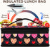 FlowFly Small Lunch box Insulated Soft Bag Mini Cooler Back to School Thermal Meal Tote Kit for Kids, Girls, Boys,Women,Men, Heart...