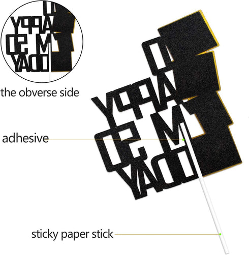 Funny So Happy I'm 50 Today Cake Topper - Glitter Fabulous Fifty Years Birthday Cake Décor - Cheers To Dirty 50th Birthday Party Decoration...