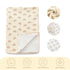 Baby Blanket for Unisex Boys Girls Nursery Minky Blankets with Muslin Cotton Front Dotted Fleece Backing Double Layer Bed Throws Pattern Sunshine...