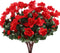 GTIDEA 4pcs Silk Flower Artificial Azalea Fake Faux Primroses Bouquet Arrangements DIY Home Garden Table Patio Wedding Party Christmas Decoration ...