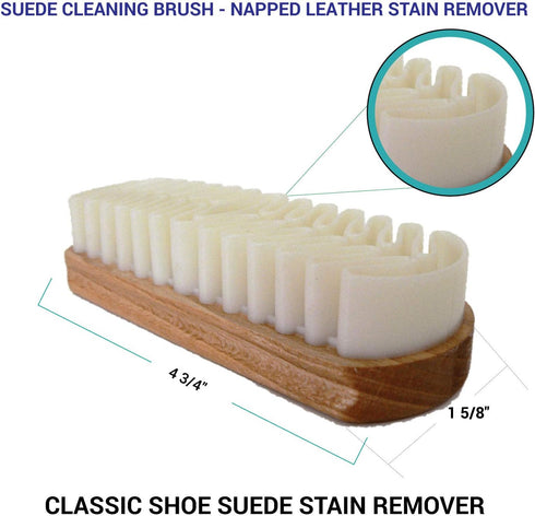Valentino Garemi Suede Cleaning Brush - Napped Leather Stain Remover - Nubuck Marks Eraser & Refresher - Made in Germany...