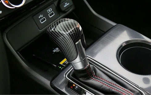 Car Accessories Compatible with Honda New CRV CR-V 2023 2024 Center Console Gear Shift Knob Cover Trims Cap Protector Sticker ABS(Carbon Fiber Sty...