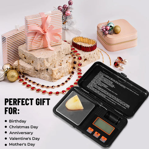 Professional Digital Pocket Scale, 500g x 0.01g, 6 Units Conversion Mini Scale with LCD Display, Tare Function for Food, Jewelry, Medicine (Batter...