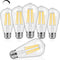 6-Pack 8W Dimmable Edison LED Light Bulbs 100W Equivalent, Vintage ST64/ST21 LED Filament Bulbs with 1000LM, 3000K Soft Warm White Lighting, E26 M...
