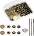24 Sets Heavy Duty Leather Snap Fasteners Kit, BetterJonny 20mm Metal Snap Buttons Press Studs Leather Rivets Snaps with 4 Setter Tools for Clothe...