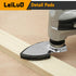 LEILUO 127 Pcs Oscillating Tool Sanding Pad Kit 2Pcs 3-1/2 Inch Triangle Sanding Pads 2Pcs Fingertip Sand Pad 120Pcs Sandpaper 3Pcs Adapters Compa...