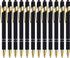 12 Pack Black Gold Ballpoint Pen with Stylus Tip, 1.0 mm Black Ink Smooth Writing Pens, Metal Stylus Pens for Touch Screens......