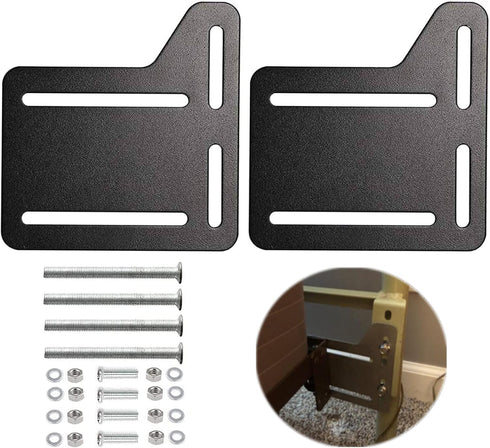 2Pcs Bed Frame Conversion Kit,Bed Frame Adapter Bracket,Heavy Duty Bed Modification Plate, Headboard Brackets for Metal Bed Frame, Headboard Attac...