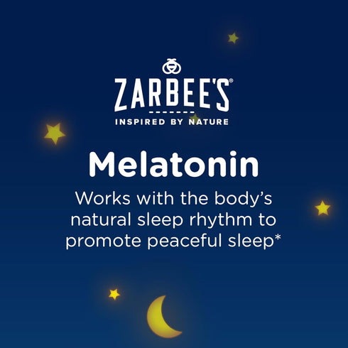 Zarbee's Kids Melatonin Gummy, 1mg Childrens Sleep Aid Supplement, Drug-Free & Effective Sleep Supplement for Children Ages 3 and Up, Non-Habit Fo...