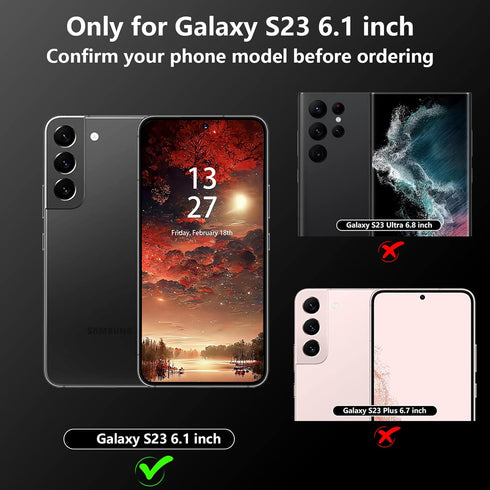 for Samsung Galaxy S23 Case with Screen Protector,Waterproof Galaxy S23 Protective Case for Men Women,S23 Phone Case Heavy Duty Shock Proof,Red...