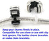 RUBYCA Clip Lock Clasps Beads w/Silicone O-Ring Stopper fit European Charm Bracelet (40pcs Silver)...