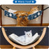 2 Pieces Reversible Cat Hanging Hammock Soft Breathable Pet Cage Hammock with Adjustable Straps and Metal Hooks Double-Sided Hanging Bed for Cats ...