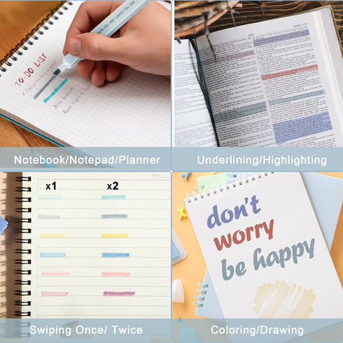 Back to School Gifts Highlighters Bulk Inspirational Aesthetic Pastel Highlighters Study Journaling School Supplies Assorted Colors Scented Pens N...