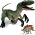 Gemini&Genius Velociraptor Dinosaur Toy for Kids, Raptor Dinosaur Action Figure, Party Supplies, Dino Collection Toy, Dinosaur Play & Display, Gif...