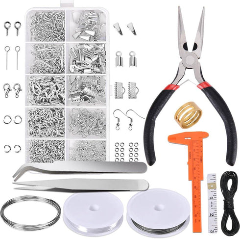 PAXCOO Jewelry Making Supplies Kit - Jewelry Repair Tool with Accessories Jewelry Pliers Jewelry Findings and Beading Wires for Adults and Beginne...