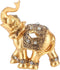 Elephant Statue, Feng Shui Lucky Elephant Figurine, Golden Elegant Sculpture, Small Resin Home Decoration, Wealth Figurine...