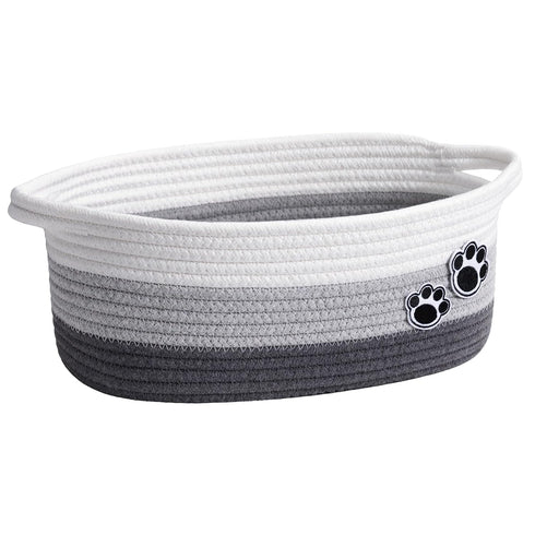 Small Dog Toy Basket, Cute Woven Basket for Shelves, Decorative Rope Storage Basket for Nursery, Baby Gift Basket for Diapers, 12 x 8 x 5 inches...