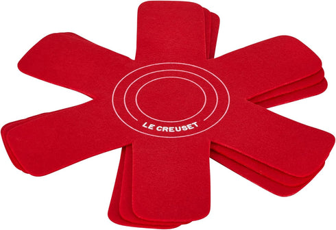 Le Creuset Set of 3 Felt Cookware Protectors - Cerise...