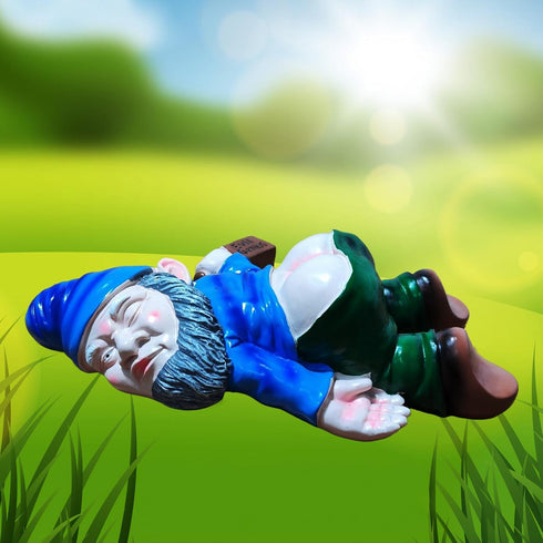 9.5 * 6.0 inch Drunk Gnome Garden Drunk Gnomes inch Funny Drunk Statues Creative Dwarf Decor Resin Sculpture Decorations Novelty Gift for Desk Ind...