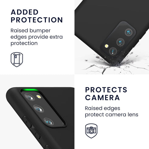 kwmobile Case Compatible with Samsung Galaxy S20 FE Case - Soft Slim Protective TPU Silicone Cover - Black Matte...
