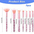 7 PCS Makeup Brushes, Crystal Sparkles Cute Fan Blush Foundation Powder Lip Highlight Eye Shadow Eyebrow Concealers Brush Set with Sequins Handle ...