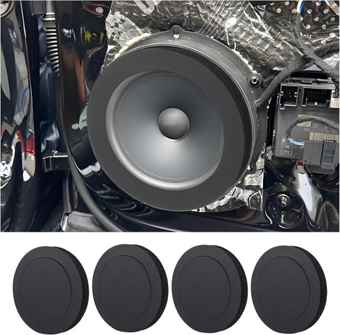 4PCS 6.5 Speaker Rings,Self Adhesive Speaker Foam for Enhancing Stereo Sound,High Resilience Speaker Baffles 6.5 inch Car Audio Accessories Avoid ...