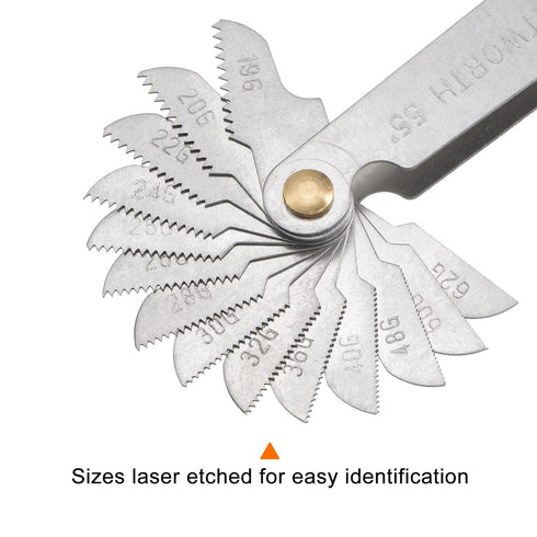 America SAE Type 4-84 Screw Thread Pitch Gauge Tool Pitch Cutting Gauge Caliper Gauges Measuring Tool for Industrial Measurement...