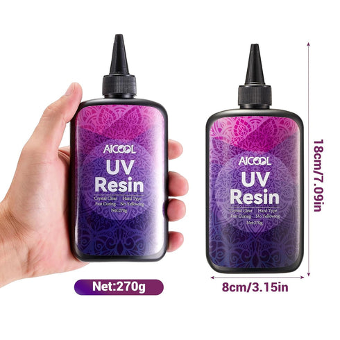 UV Resin Kit 270g, Crystal Clear High Gloss UV Epoxy Resin for Jewelry Making, Casting and Coating, DIY Crafts, Resin Art Supplies...