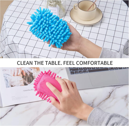4 Pieces Microfiber Shag Whiteboard Eraser Shag Washable Dry Eraser Board Eraser for Chalk, Classroom Teacher Supplies, Home and Office (Grey)...