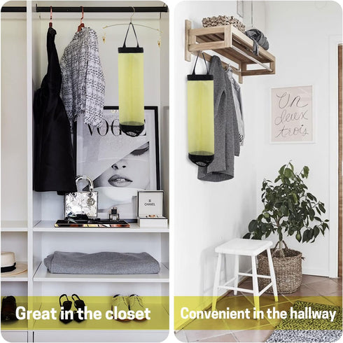 SWISSELITE Plastic Bag Holder, Wall Mount Shopping Bag Organizer, Reusable Mesh Hanging Grocery Bags Storage Dispensers...