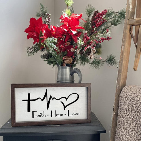 CINPIUK 14PCS Christian Stencils Painting on Wood, Bible Sign Motivational Saying Faith God Fidence Be Still Reusable Painting Stencils DIY Farmho...