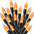 Orange LED Outdoor Halloween Lights, Halloween Decorations, 39 FT 100 LED Mini Lights with 8 Lighting Modes,Connectable String Light Plug in for G...